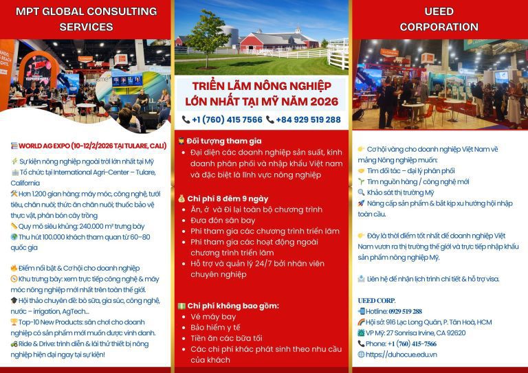 💥 WORLD AG EXPO 2026 – hương trình triển lãm nông nghiệp ngoài trời lớn nhất nước Mỹ!!