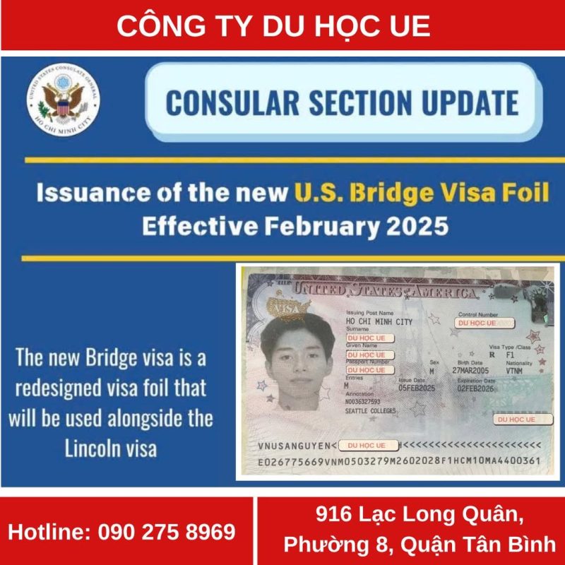 THÔNG TIN QUAN TRỌNG: THỊ THỰC MỸ MẪU MỚI CẬP NHẬT TỪ THÁNG 02/2025