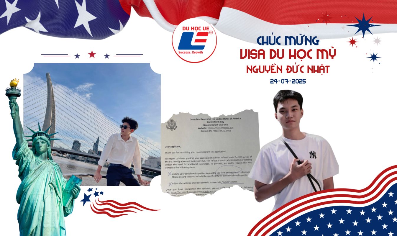 🎉Chúc mừng Nguyễn Đức Nhật đậu Visa Mỹ ngày 24/07/2025